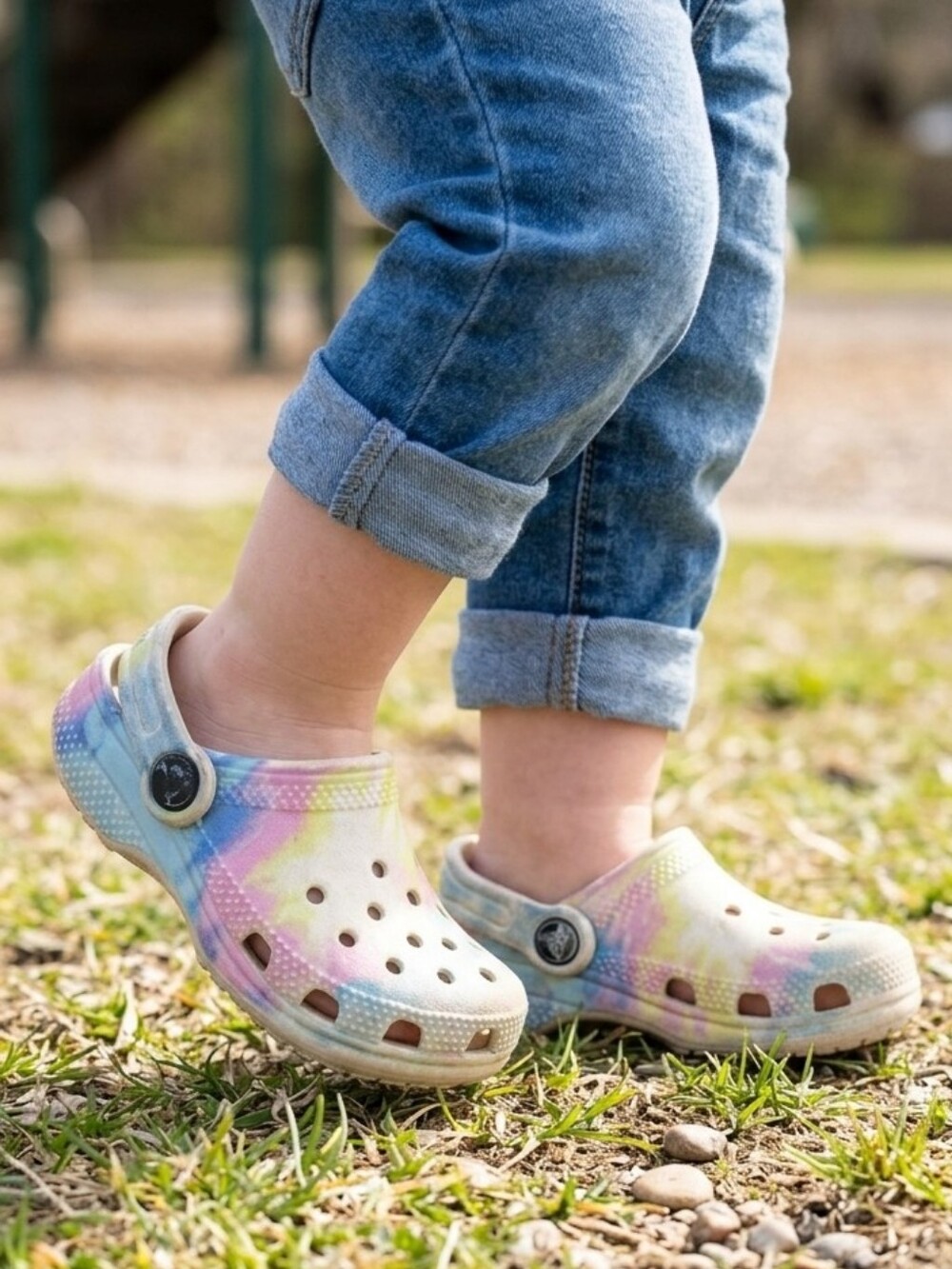 CROCS Kids Tie-Dye Slippers